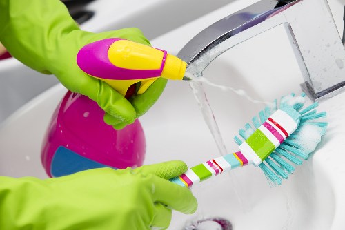Visual for user cookie control settings on a cleaning service website