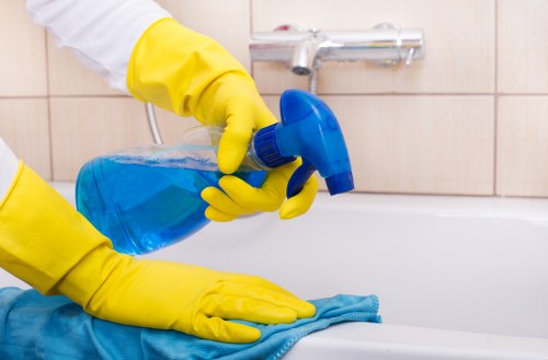 Bathroom refresh as part of one off cleaning in Docklands