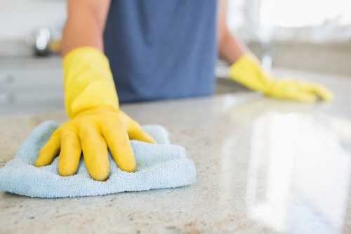 Docklands local cleaner preparing a modern apartment for occupancy