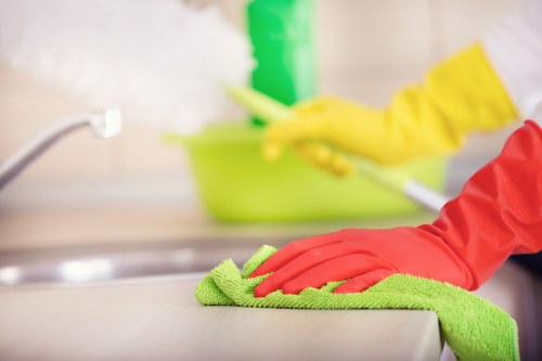Upholstery cleaning treatment for a fabric sofa in Docklands